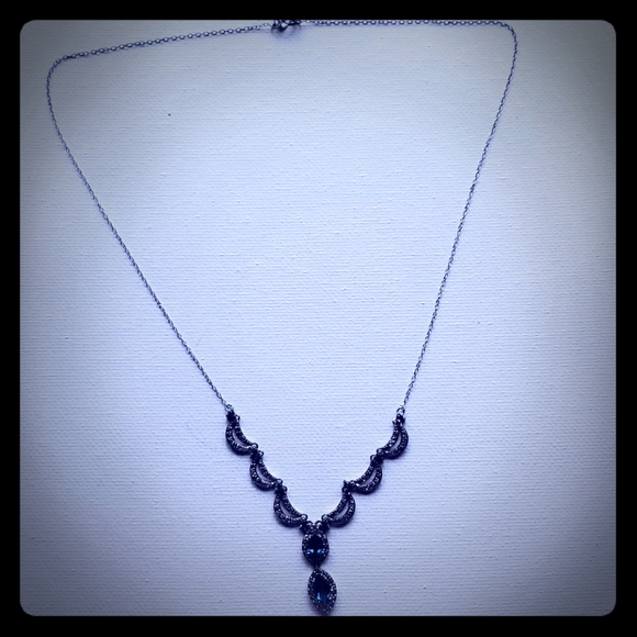 Blue Topaz/Sterling Silver Necklace